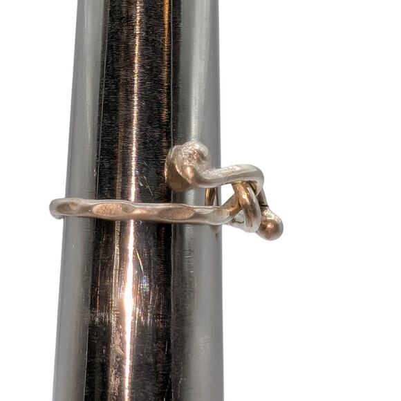 Vintage 925 Sterling Silver Interlocking Ball Ring Size 5 - Picture 2 of 6